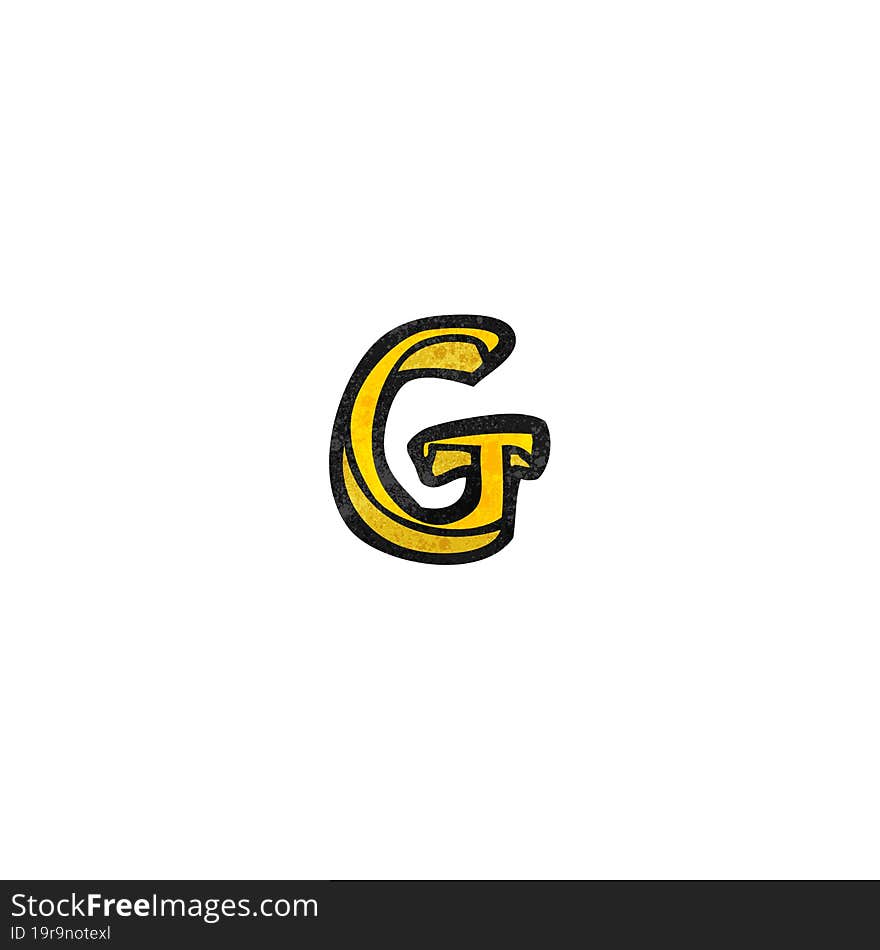 cartoon letter g