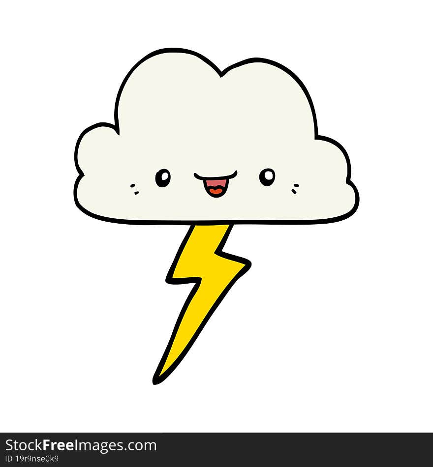 cartoon storm cloud