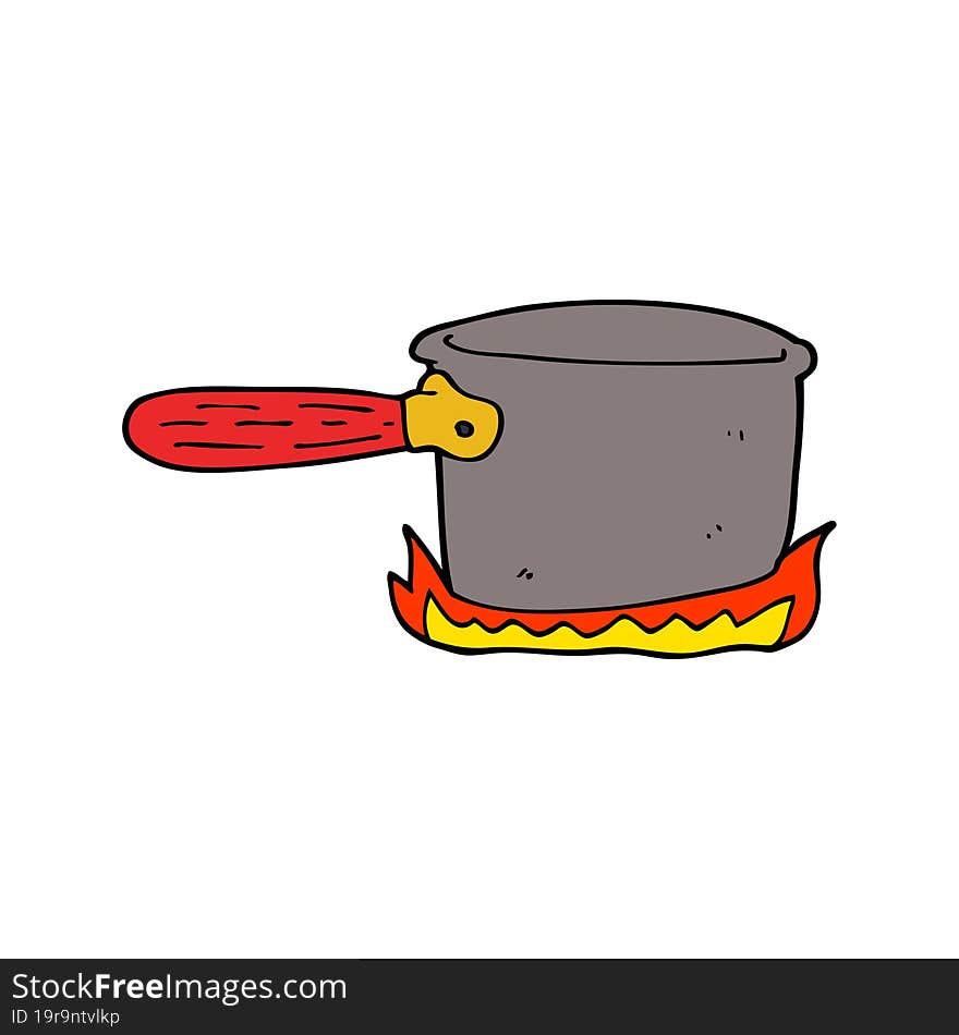 Cartoon Doodle Cooking Pan