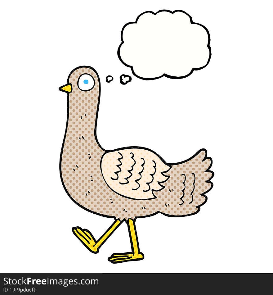 thought bubble cartoon pigeon