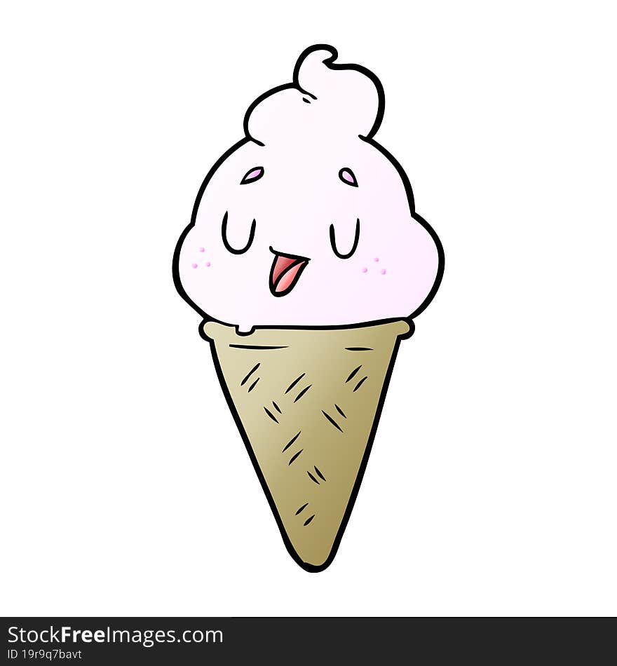 cute cartoon ice cream. cute cartoon ice cream