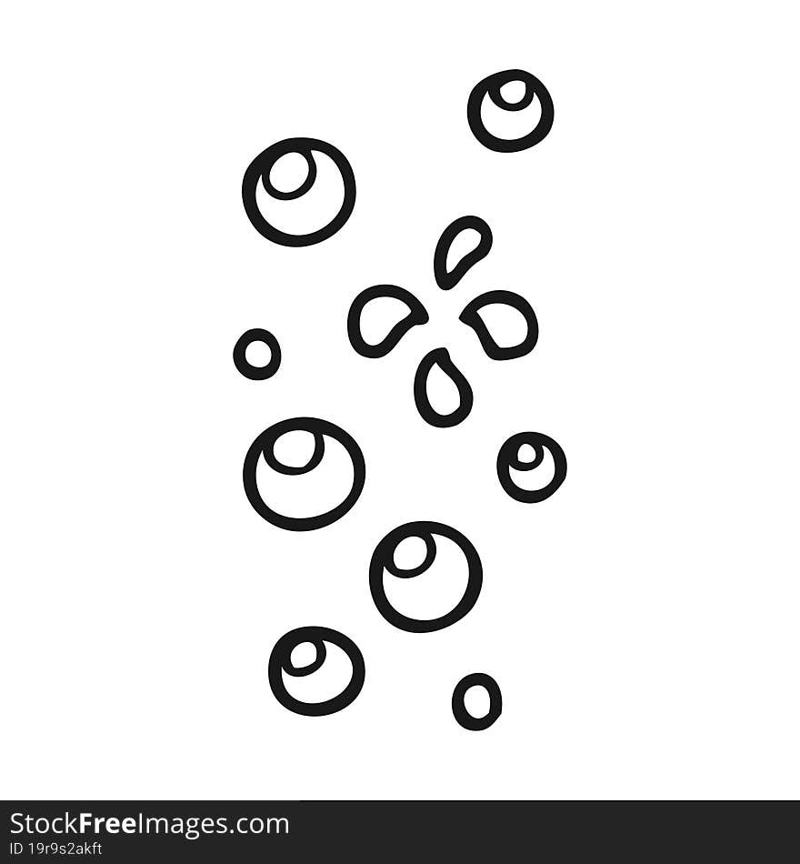 black and white cartoon bubbles