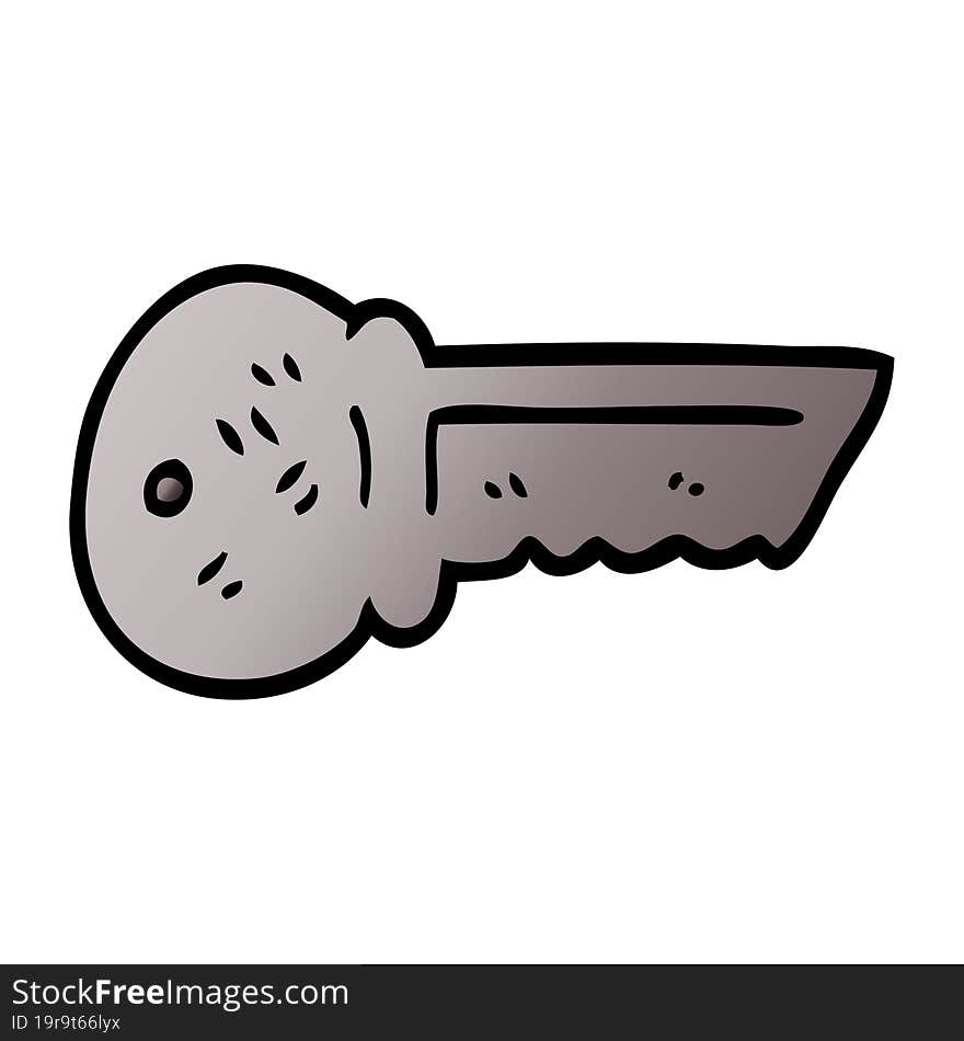 Cartoon Doodle Metal Key