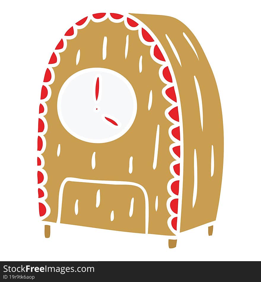 cartoon doodle of an old fashioned clock