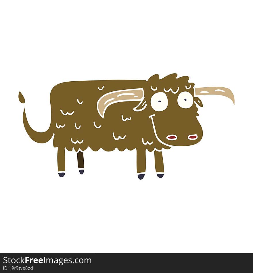 cartoon doodle hairy cow