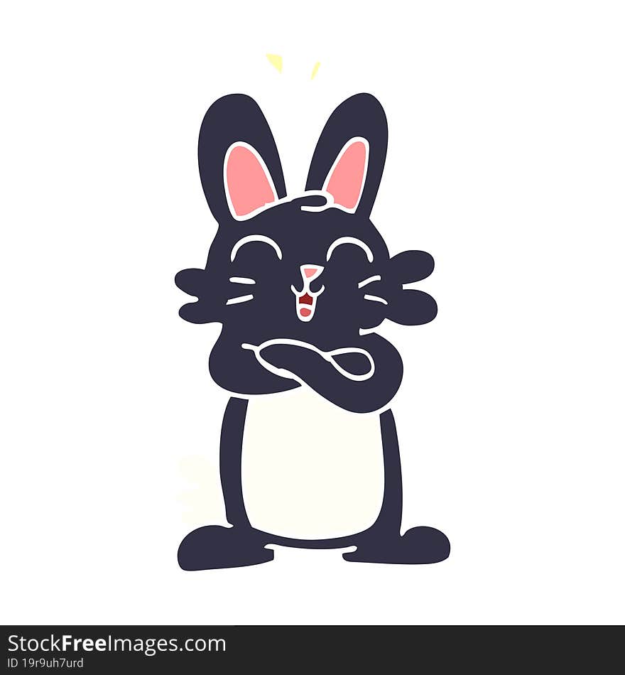 cartoon doodle jolly bunny