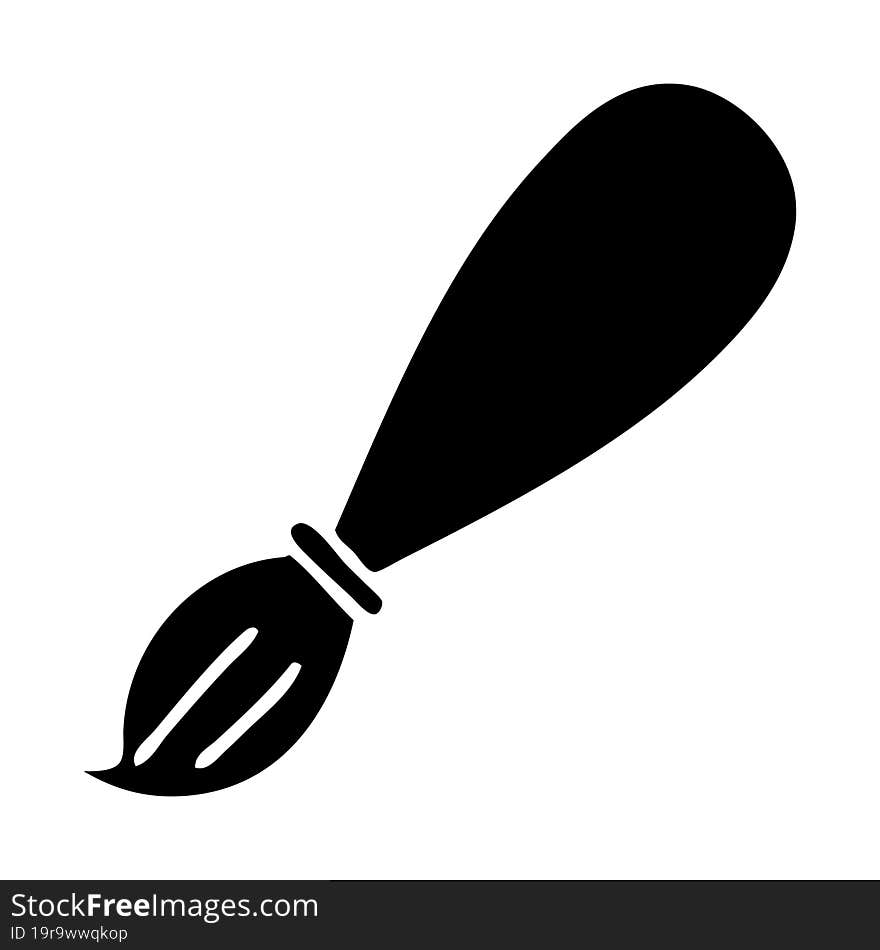 flat symbol paint brush