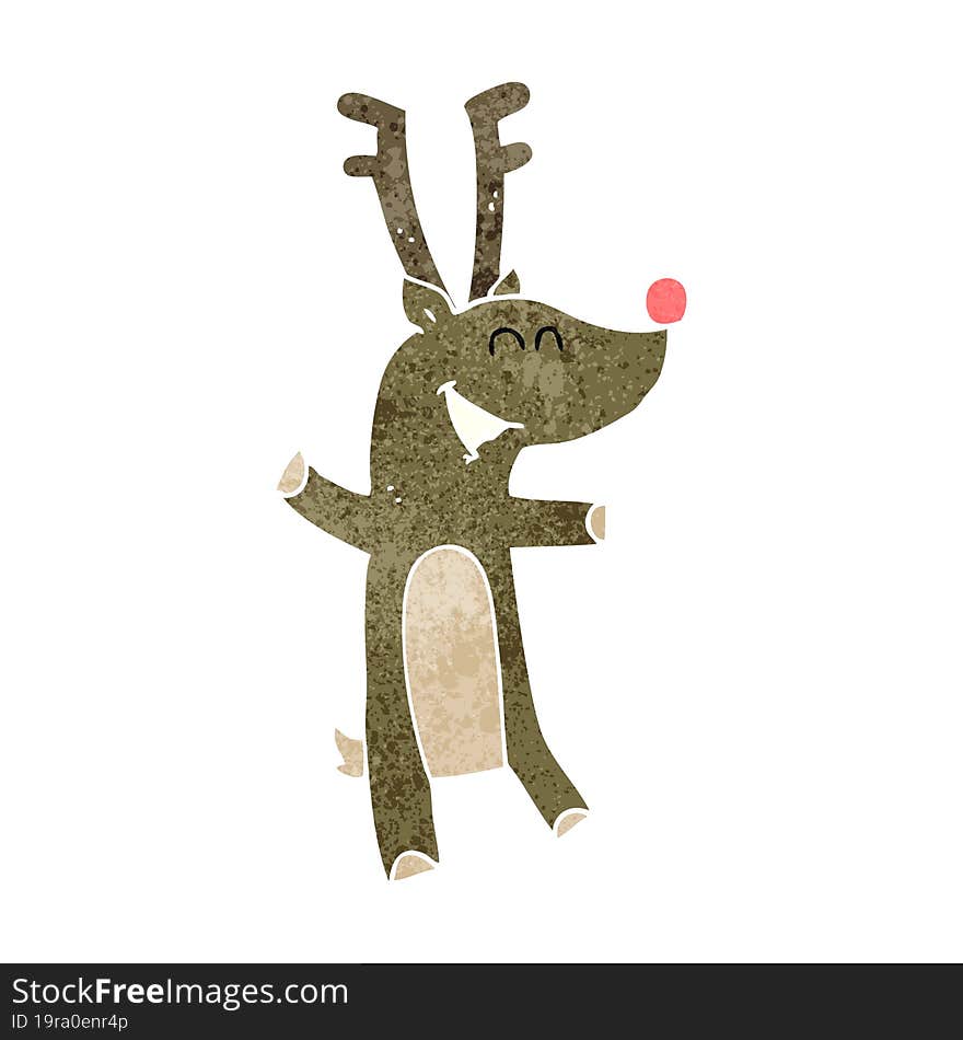 retro cartoon reindeer