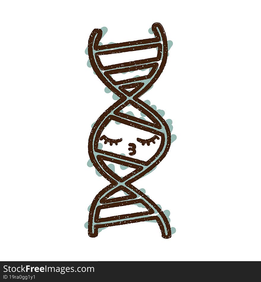 DNA Strand Chalk Drawing