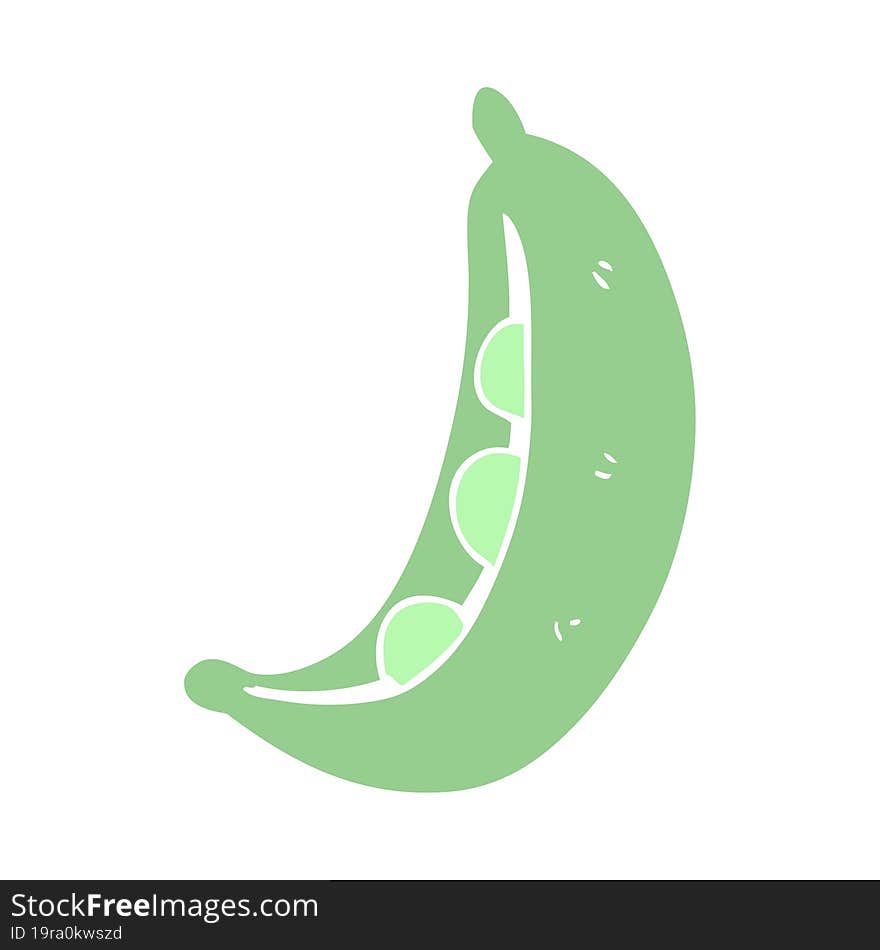 flat color illustration of a cartoon peas