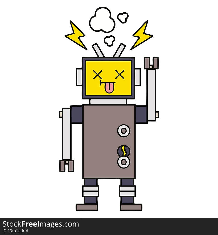 cute cartoon of a robot. cute cartoon of a robot