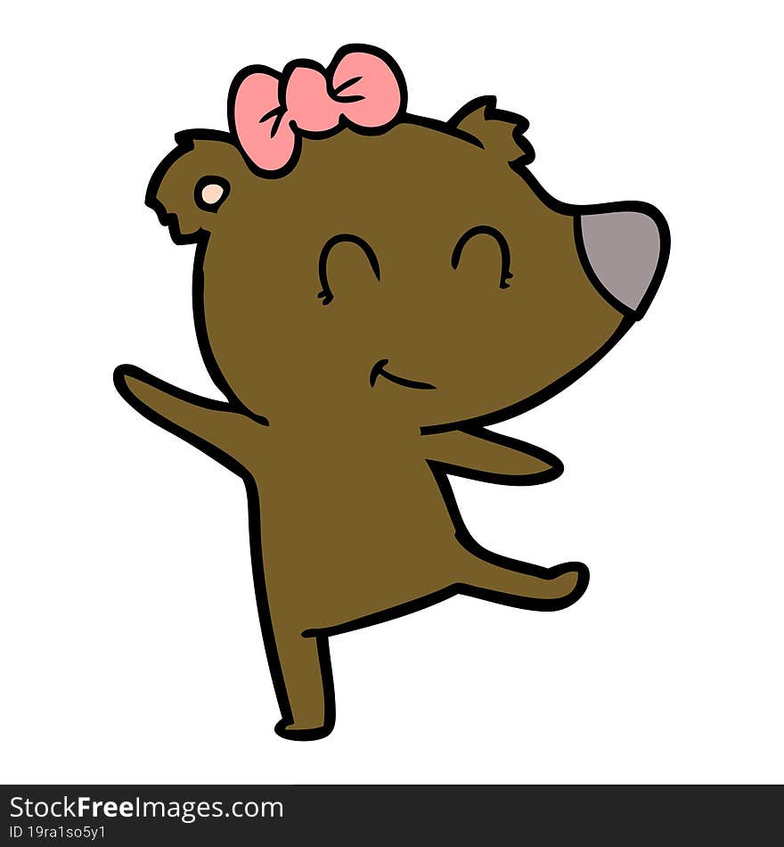 female bear cartoon. female bear cartoon