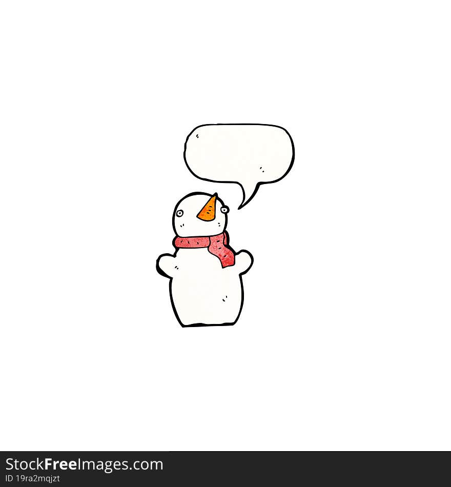 cartoon snowman