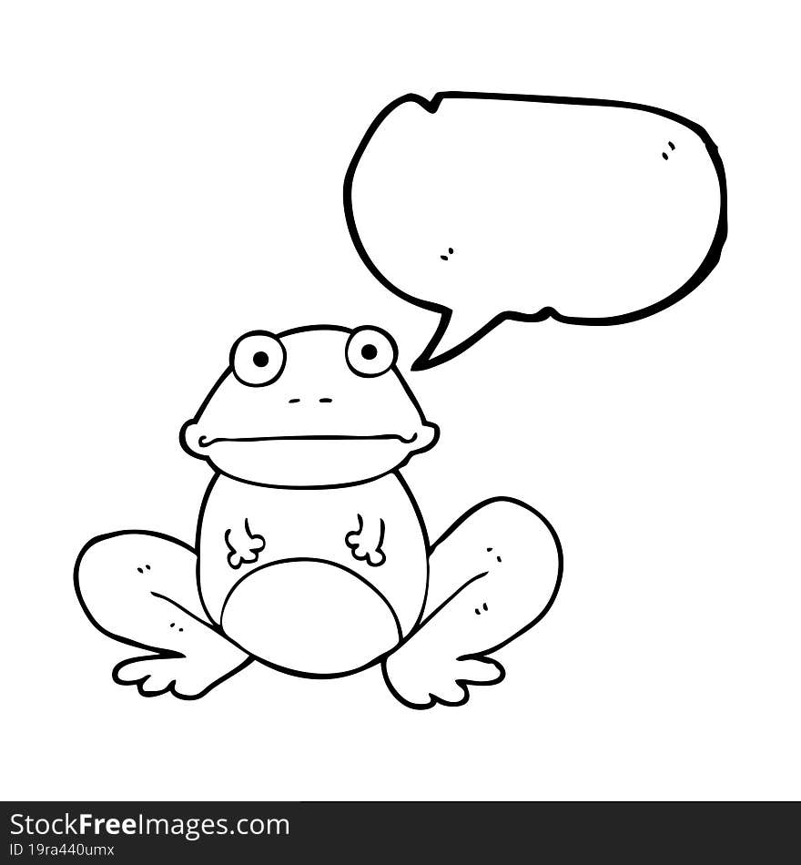 speech bubble cartoon frog