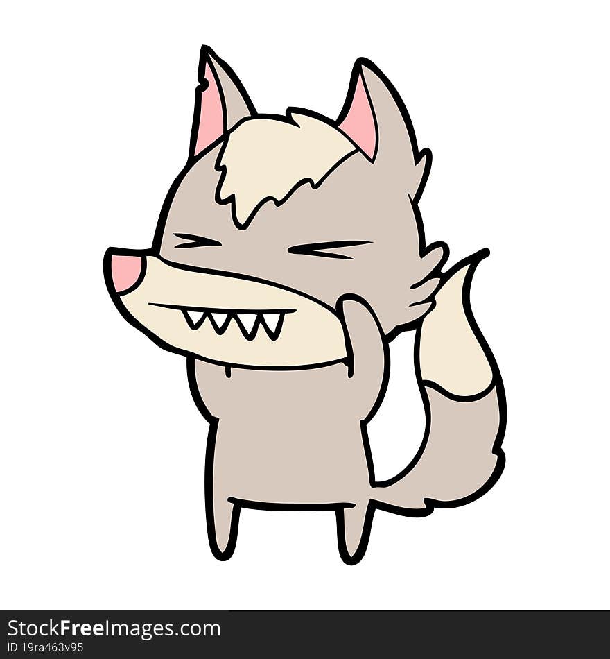 angry wolf cartoon. angry wolf cartoon