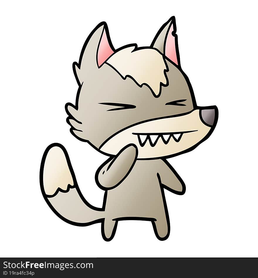 angry wolf cartoon. angry wolf cartoon