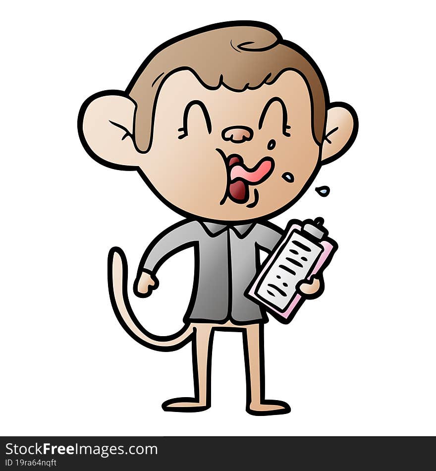 crazy cartoon monkey manager. crazy cartoon monkey manager