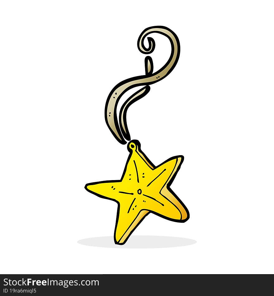 cartoon magic star necklace