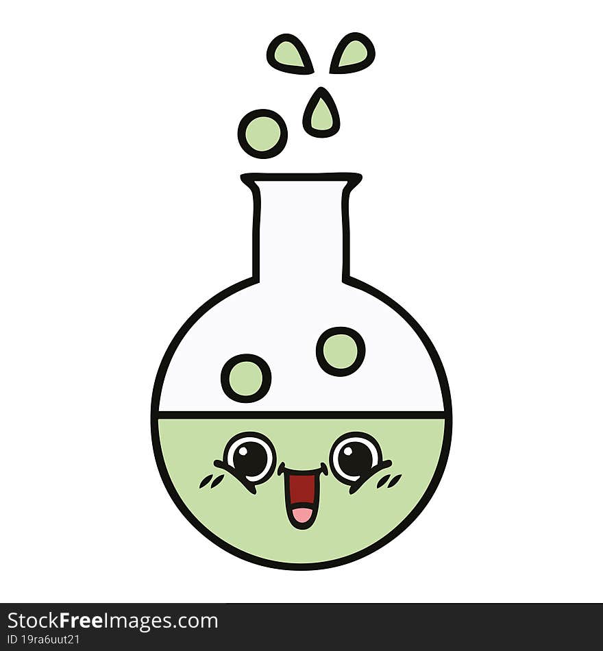 cute cartoon test tube