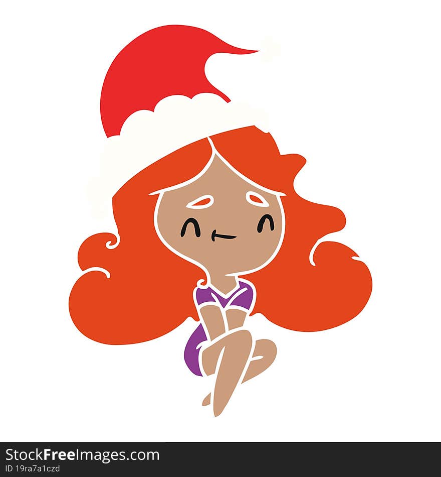 Christmas Cartoon Of Kawaii Girl