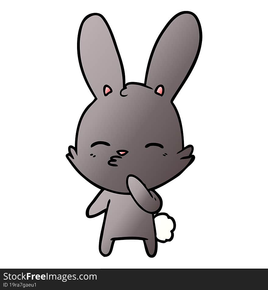 curious bunny cartoon. curious bunny cartoon