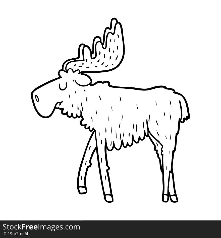 cartoon moose. cartoon moose