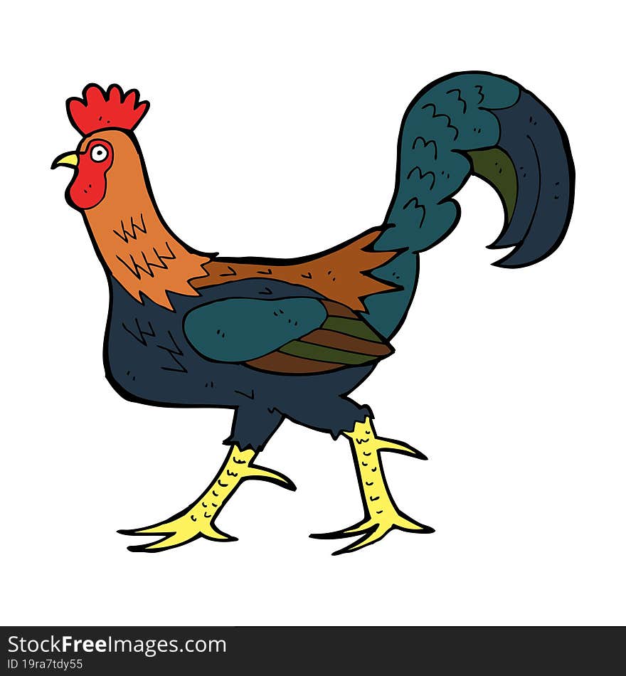 Cartoon Cockerel