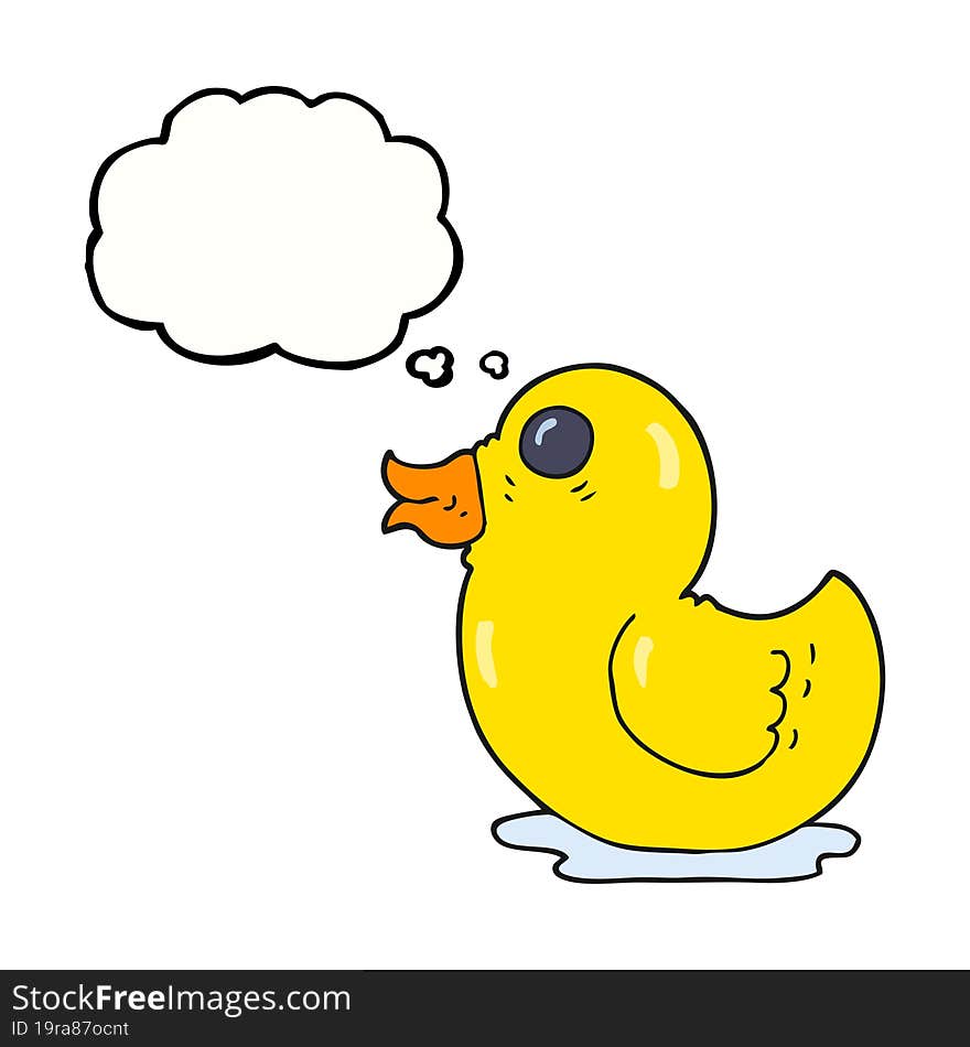 thought bubble cartoon rubber duck