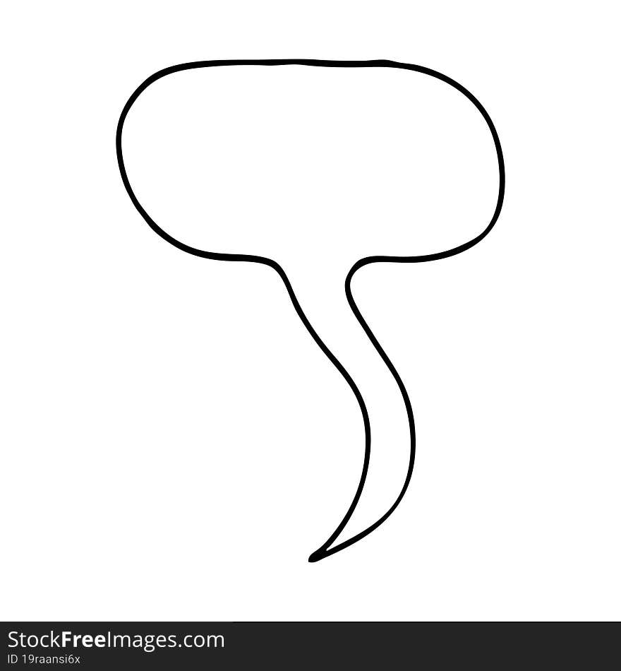 line drawing cartoon speech bubble