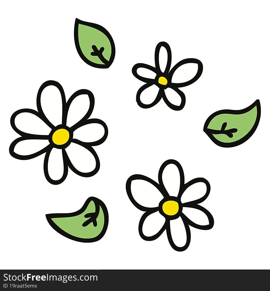 hand drawn quirky cartoon flowers. hand drawn quirky cartoon flowers