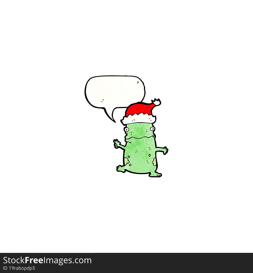 christmas frog cartoon