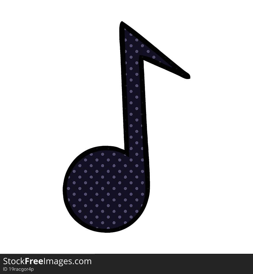 comic book style cartoon musical note