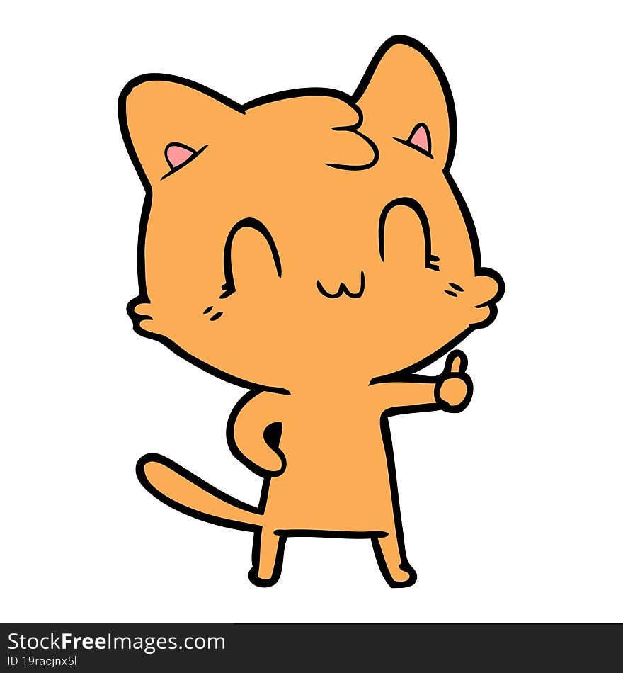 cartoon happy cat. cartoon happy cat