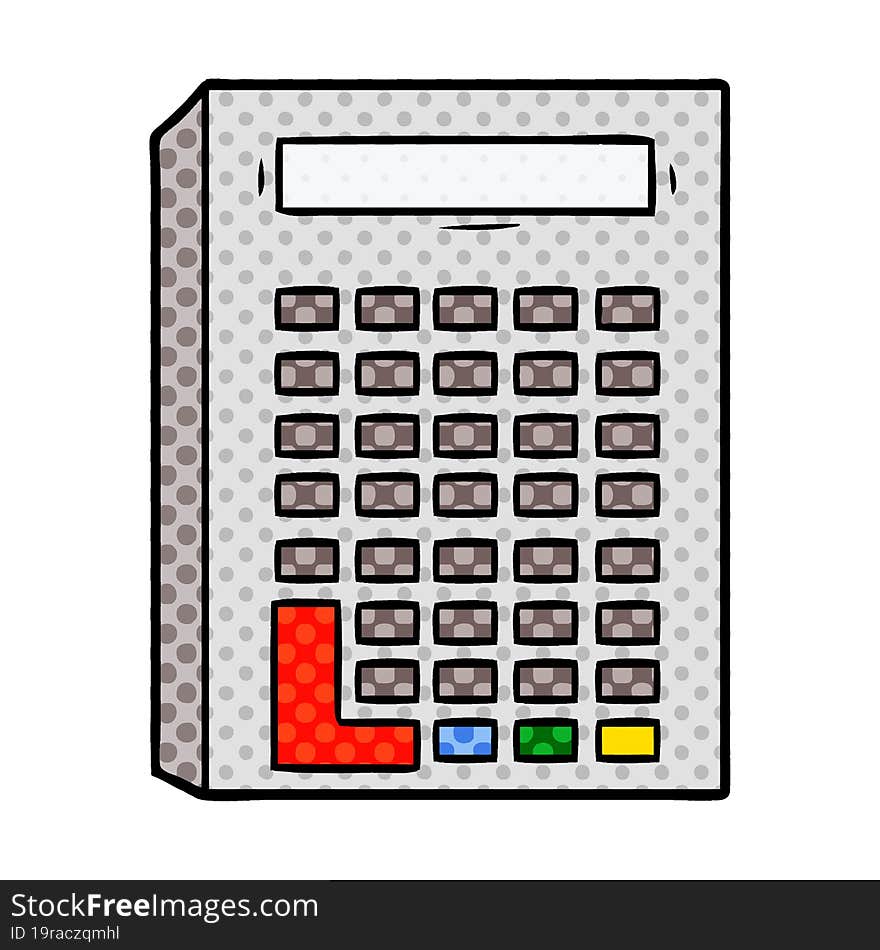 cartoon calculator. cartoon calculator