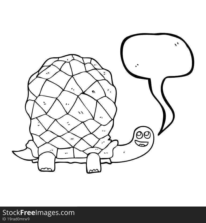 speech bubble cartoon tortoise