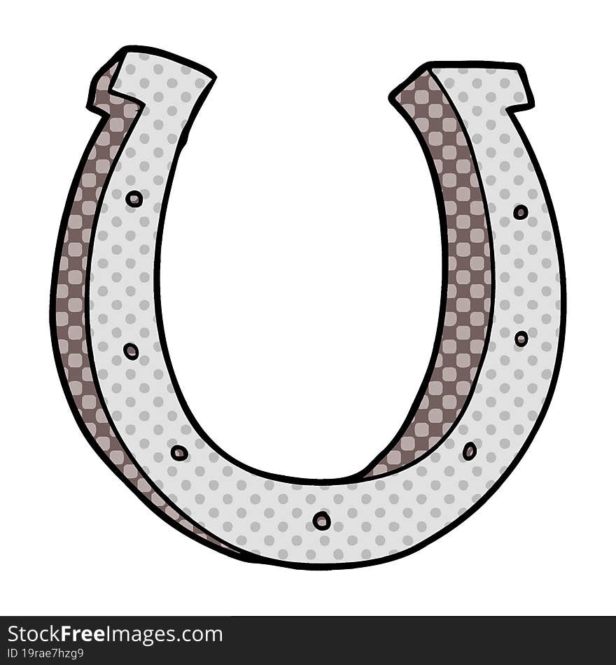 cartoon iron horse shoe. cartoon iron horse shoe