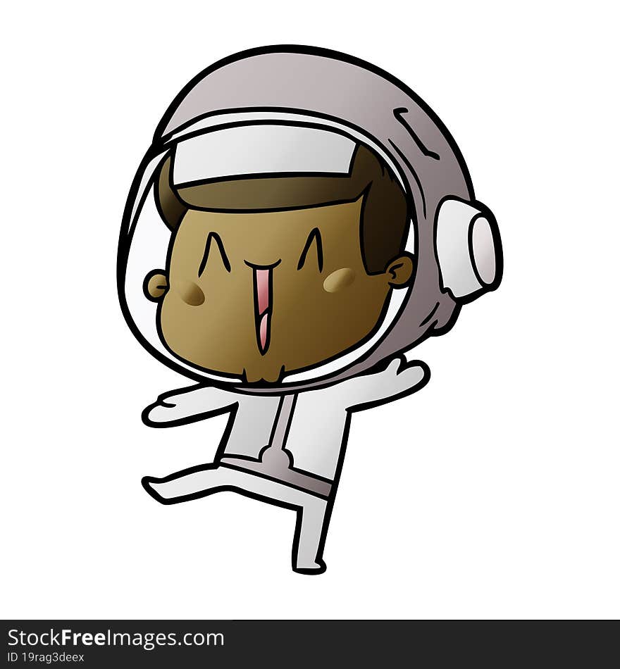 dancing cartoon astronaut. dancing cartoon astronaut