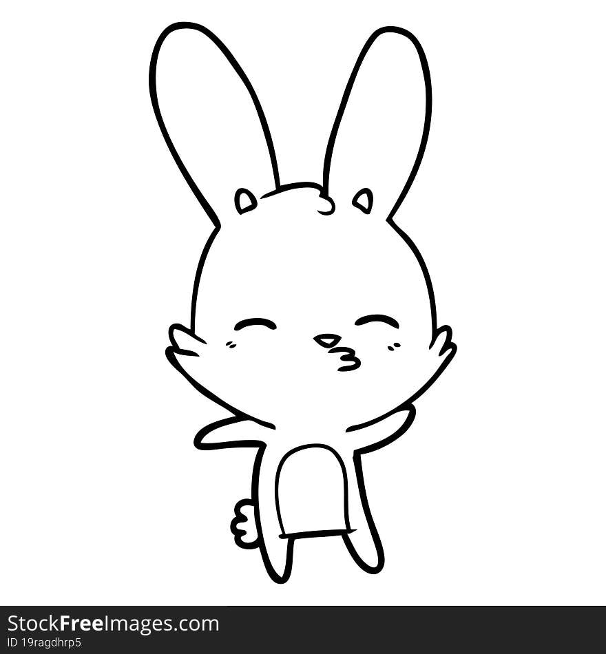 curious bunny cartoon. curious bunny cartoon