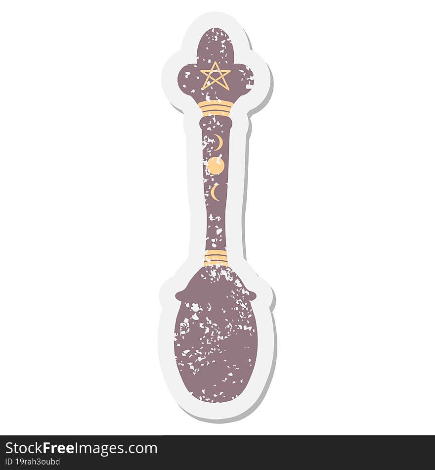 Ritual Spoon Grunge Sticker