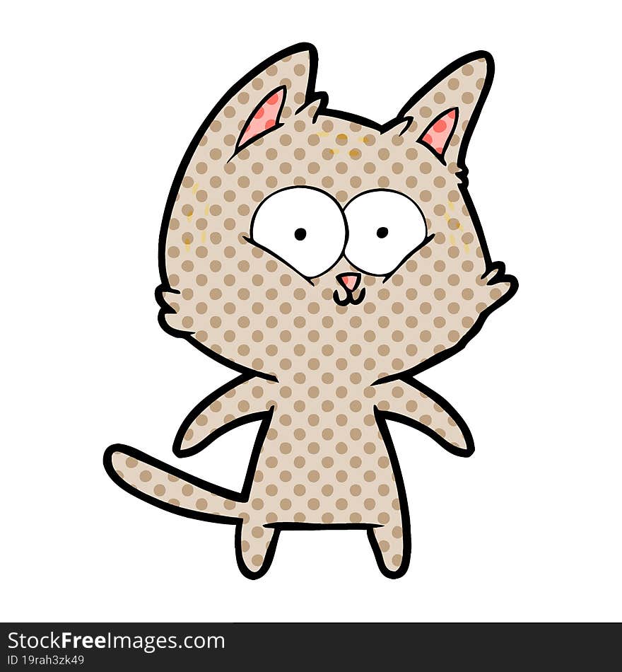 happy cartoon cat. happy cartoon cat