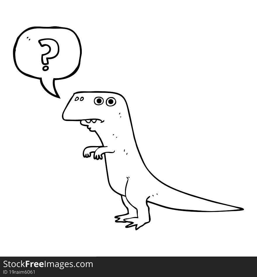 speech bubble cartoon confused dinosaur