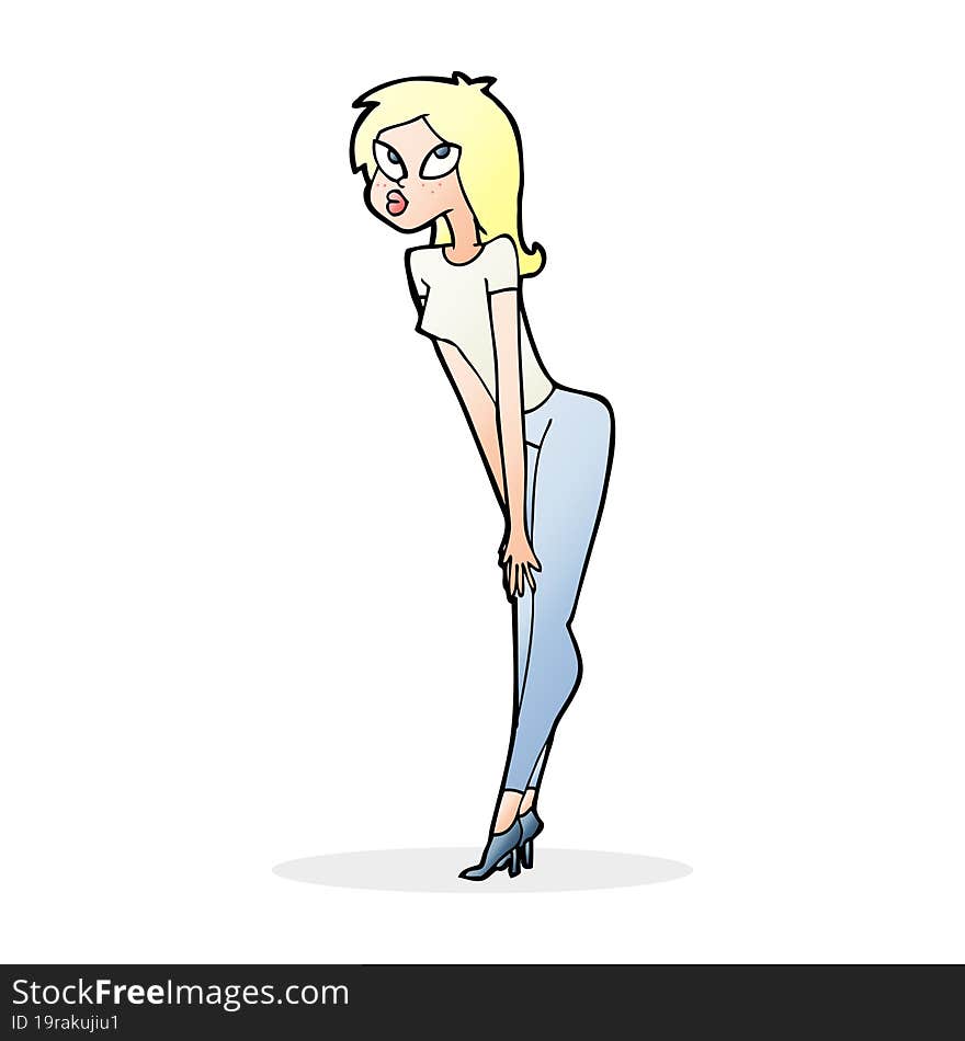 cartoon attractive girl