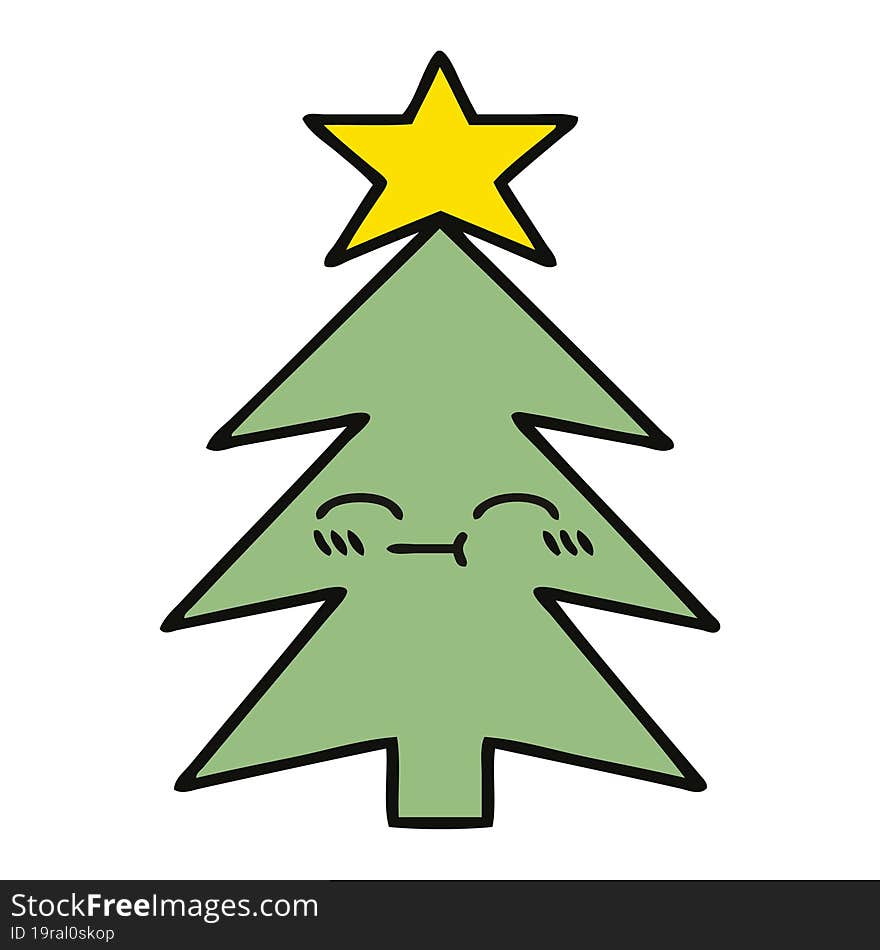 Cute Cartoon Christmas Tree