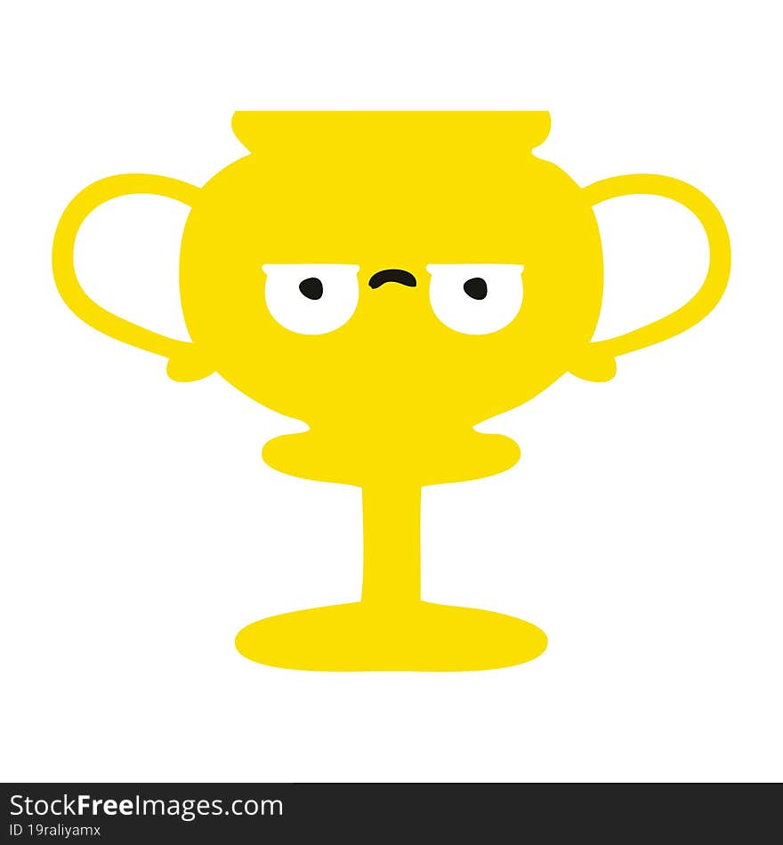 Flat Color Retro Cartoon Trophy