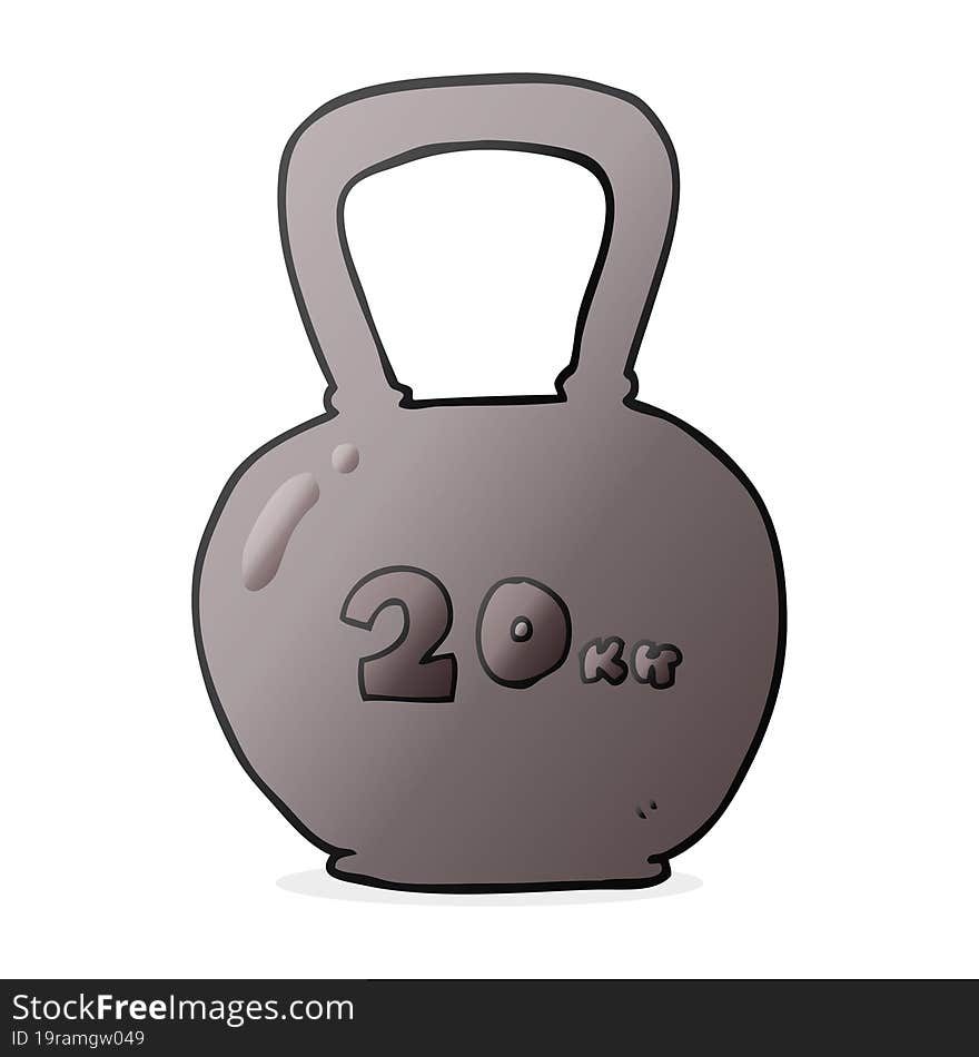 cartoon 20kg kettle bell