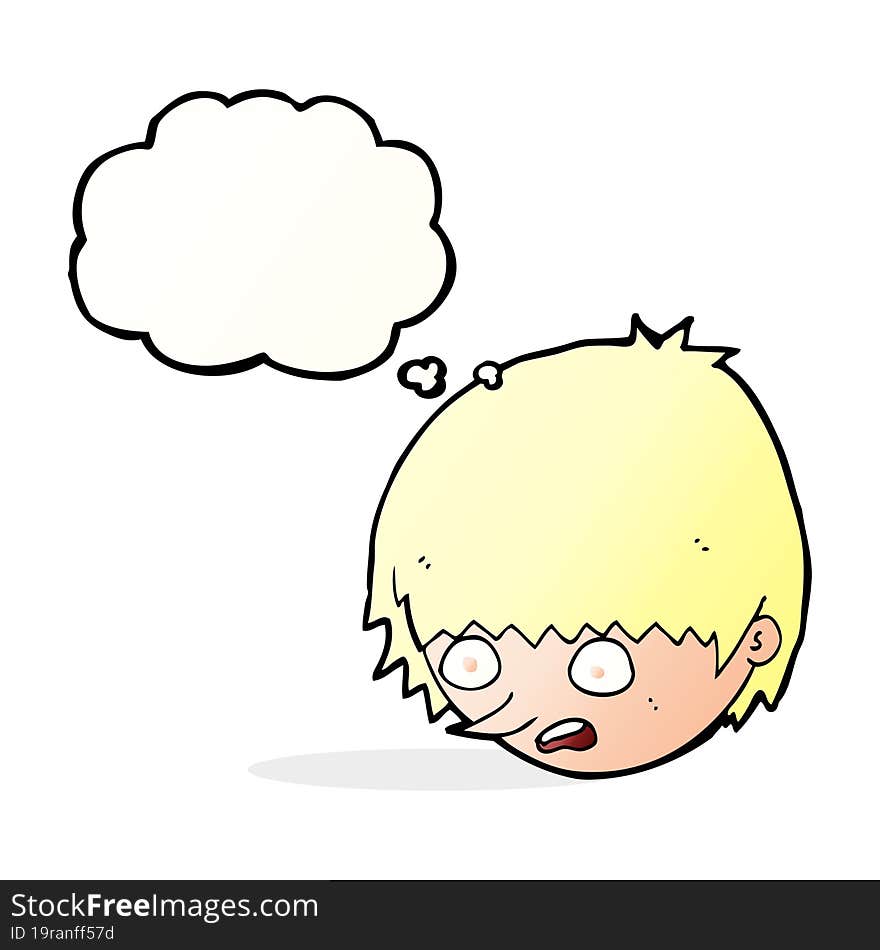 cartoon stressed face with speech bubble