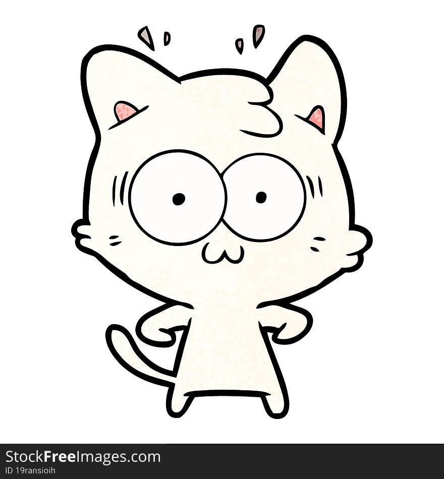 cartoon surprised cat. cartoon surprised cat