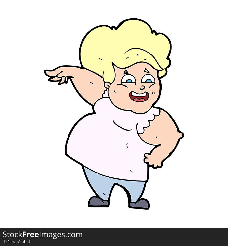 Cartoon Oveweight Woman