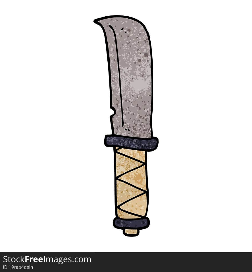 Cartoon Doodle Of A Knife