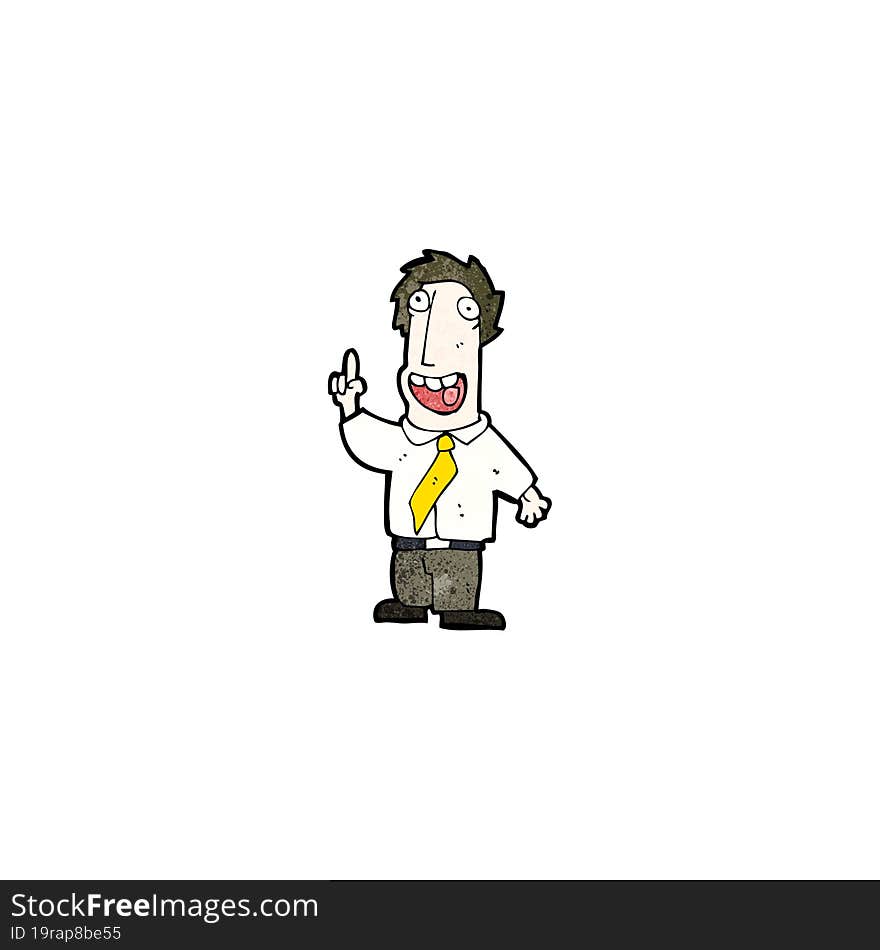 cartoon businessman with idea